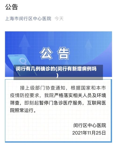 闵行有几例确诊的(闵行有新增病例吗)-第2张图片