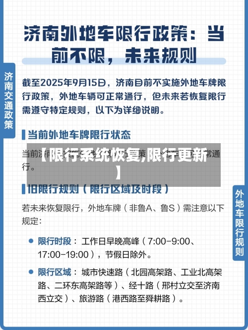 【限行系统恢复,限行更新】-第2张图片