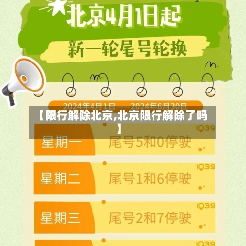 【限行解除北京,北京限行解除了吗】