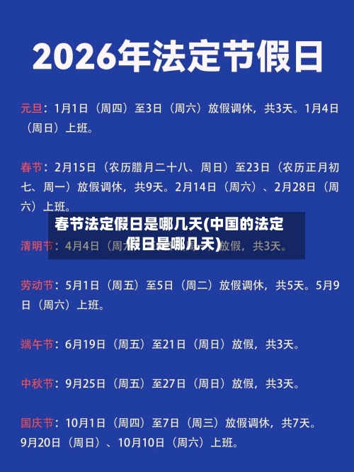 春节法定假日是哪几天(中国的法定假日是哪几天)
