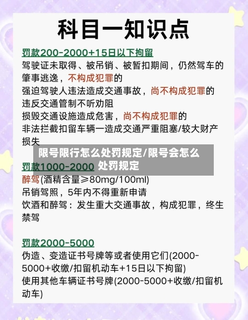 限号限行怎么处罚规定/限号会怎么处罚规定